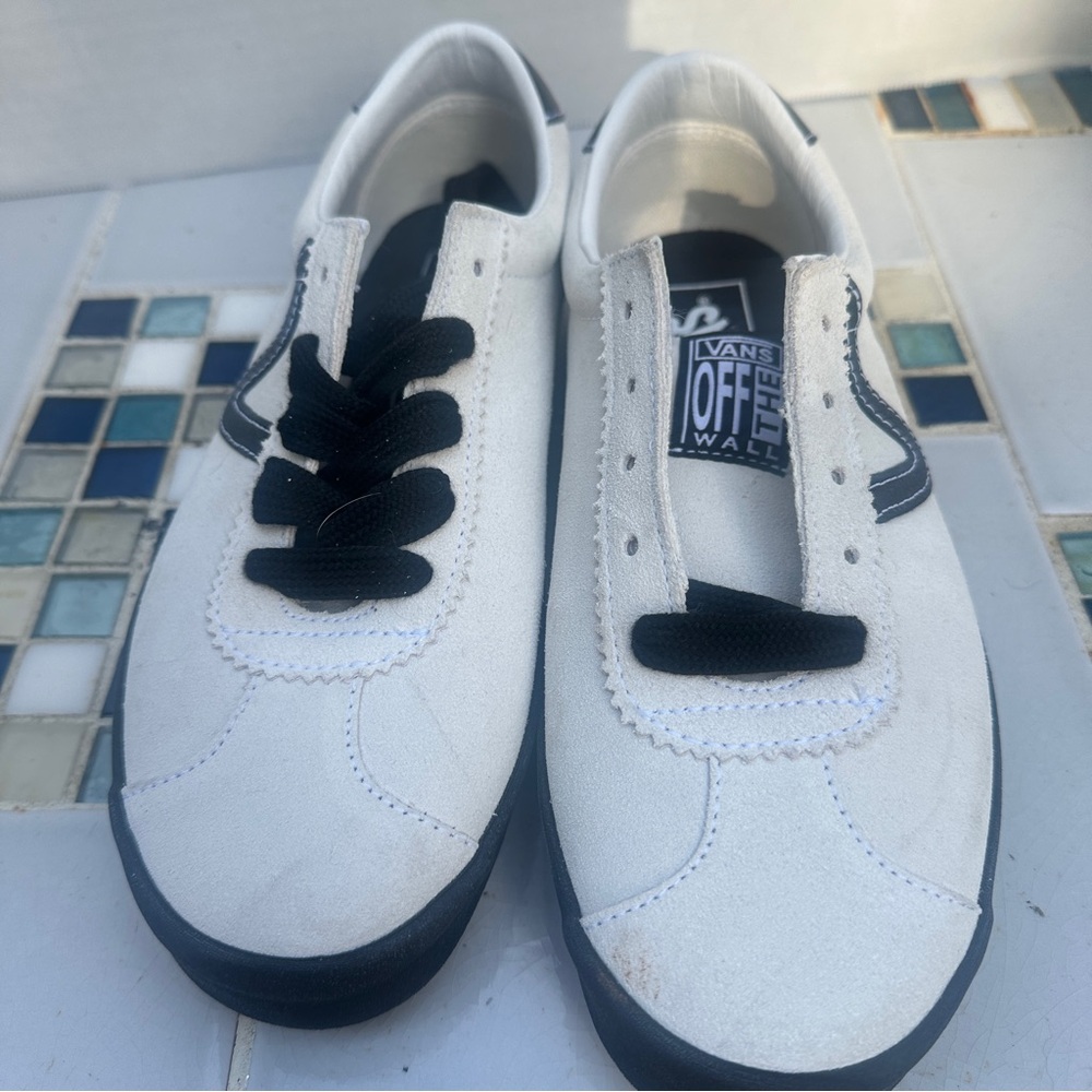 Vans White and Black Sneakers
